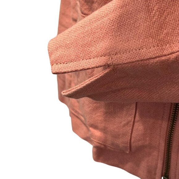 Loft Womens LInen Cotton Zip-Up Jacket Rose Pink Size 4 - Picture 8 of 8